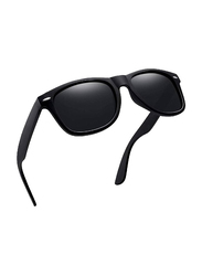 Full-Rim Black Square Sunglasses Unisex, Black Lens