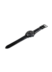 Curren Analog Watch for Men with Leather Band, Water Resistant, 8212, Black