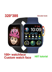 FK88 1.78-inch Smartwatch with Bluetooth Call and Heart Rate Monitor, Black