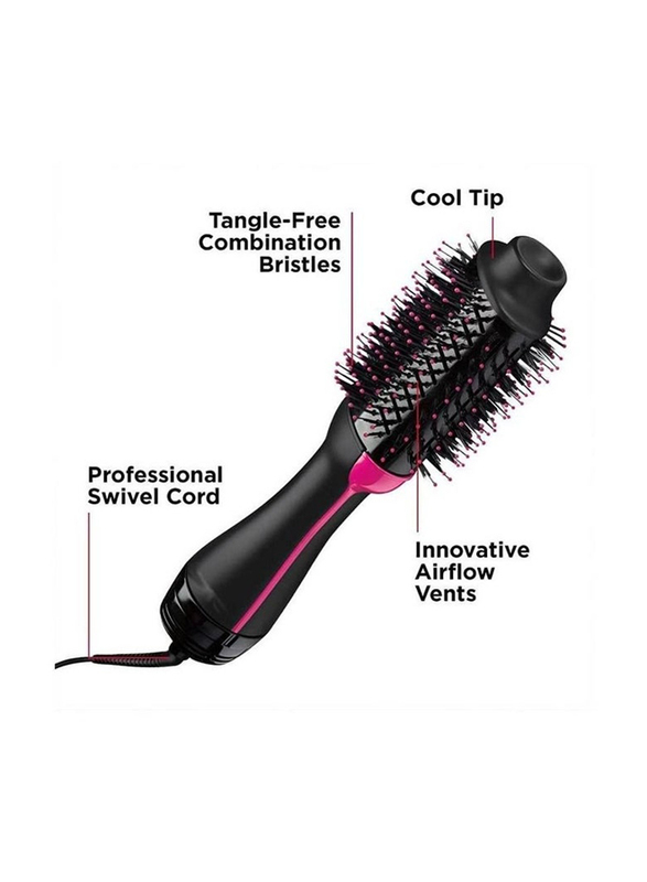 One-Step Hair Dryer & Volumizer Hot Air Brush, Black