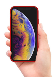 Apple iPhone X/Xs Microfiber Lining Silicone Protective Mobile Phone Back Case Cover, Red