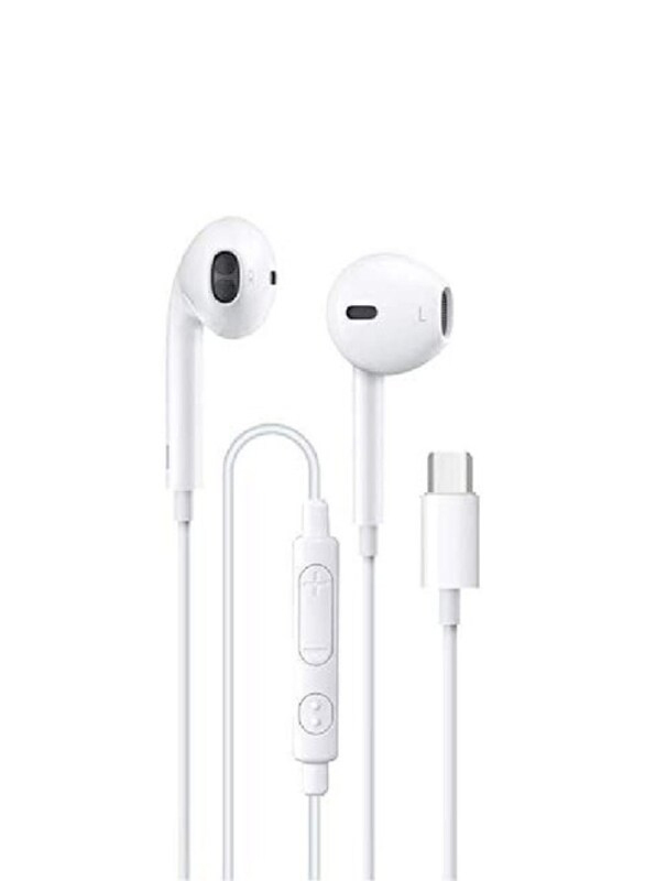 Go-des Type-C Cable In-Ear Noise Cancelling Earphone, White