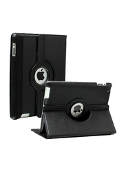 Apple iPad 2/3/4 9.7-inch Rotating Stand Tablet Flip Case Cover with Wake Up & Sleep, Black