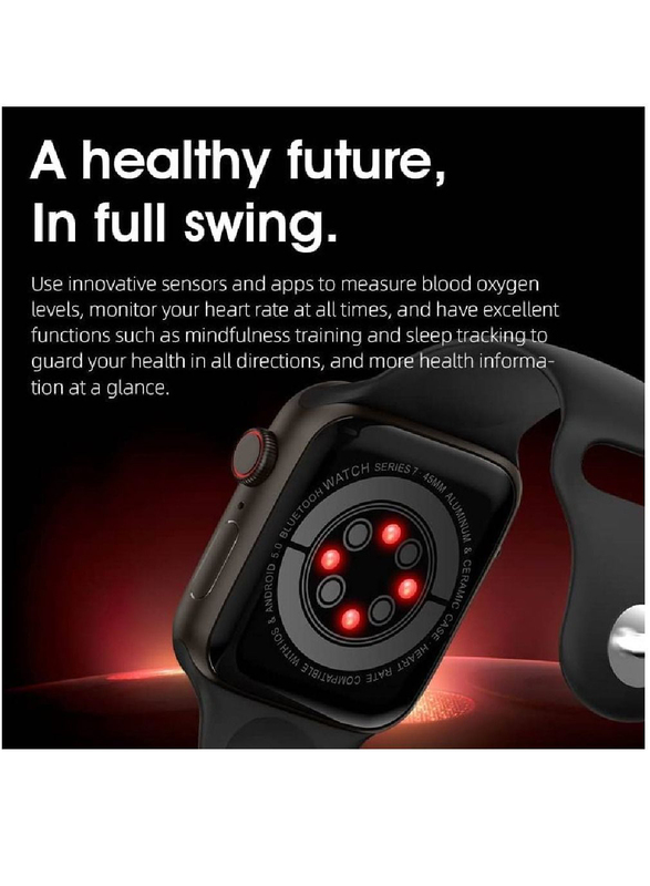 Blulory Smartwatch, Heart Rate, Blood Oxygen, Mione Sleep Monitor, Colour Touch Screen, Black