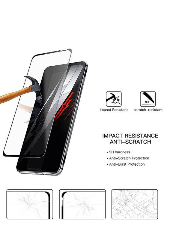 Red Magic 6 HD Clear High Responsive Tempered Glass Screen Protector, 2 Pieces, Clear