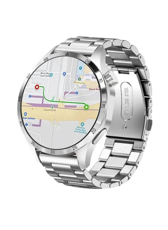 

Generic IP68 Waterproof New Design Super Amoled Bluetooth Calling Fitness Tracker With Heart Rate Sleep Monitor Smart Watch for iPhone Android, Silver