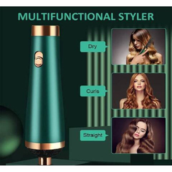 Arabest 3-in-1 Anti-Scald Ionic Hair Dryer Brush Hair Straightener Brush Perfect for Professional Salon at Home, Multicolour