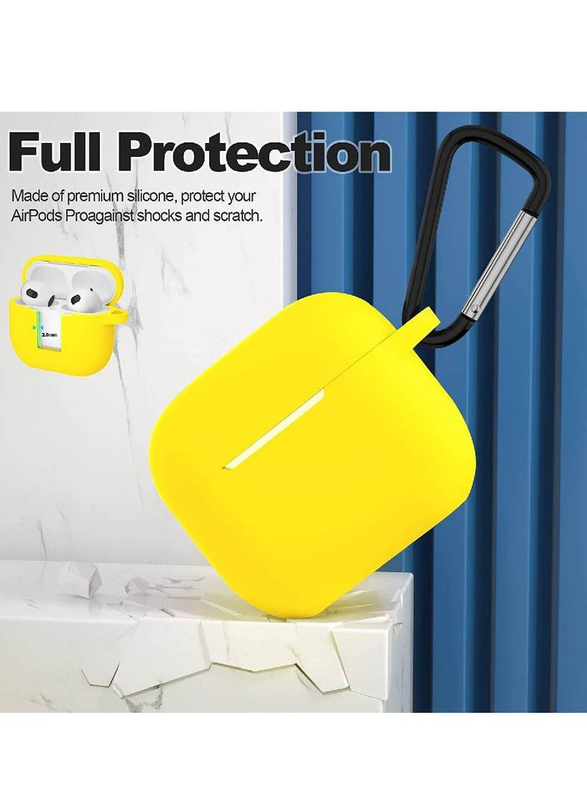 Protective Silicone Cover Case for Apple AirPods 3, Yellow