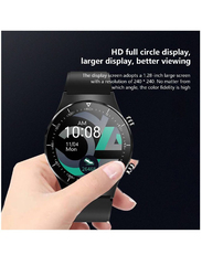 Heart Rate Blood Pressure Oxygen Exercise Meter Step Information Sports Digital Bluetooth Smartwatch, Black