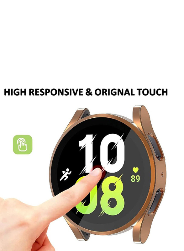 Zoomee Protective Ultra Thin Soft TPU Shockproof Case Cover for Samsung Galaxy Watch 4 40mm, Rose Gold