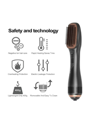 2 in 1 Professional Hair Dryer Brush, Black