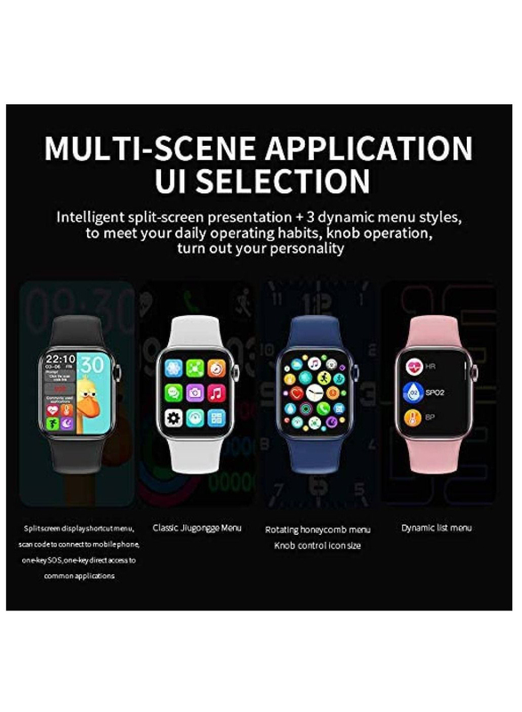 40mm Full Screen HD Smartwatch with Split Screen, Bluetooth Call, Pink