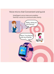 XO Ultra-Thin Waterproof Kids Tracker Phone Call Sport Smartwatch, Pink