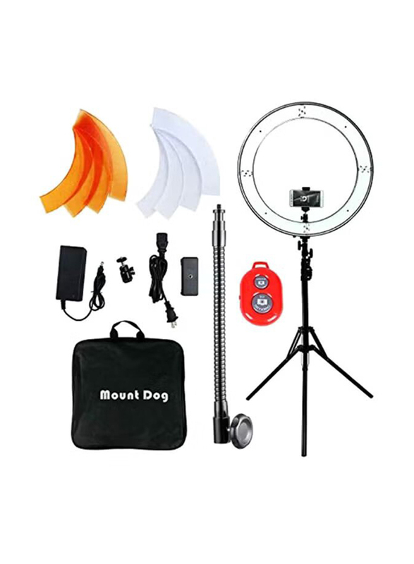 Mount Gog Universal Mobile Phone Photography Ring Fill Light Kit, Black/White