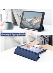 9.7-inch Apple iPad (5th/6th Generation) (2018/2017) Auto Wake/Sleep Back Shell Slim Stand Shockproof Tablet Case Cover, Blue