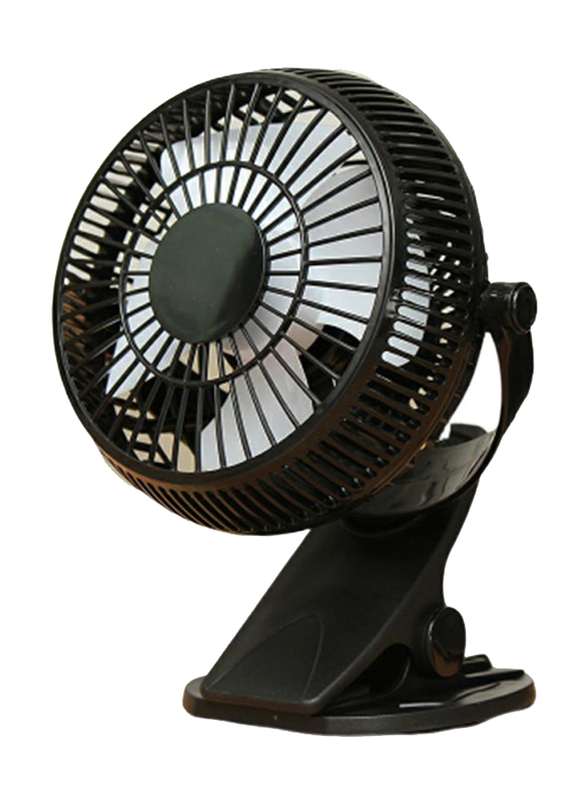 Mini USB Clip-On Desk Fan, FS015, Black