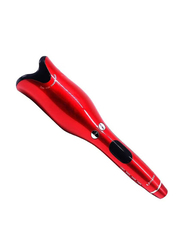 Arabest Automatic Ceramic Rotating Hair Curler, Red