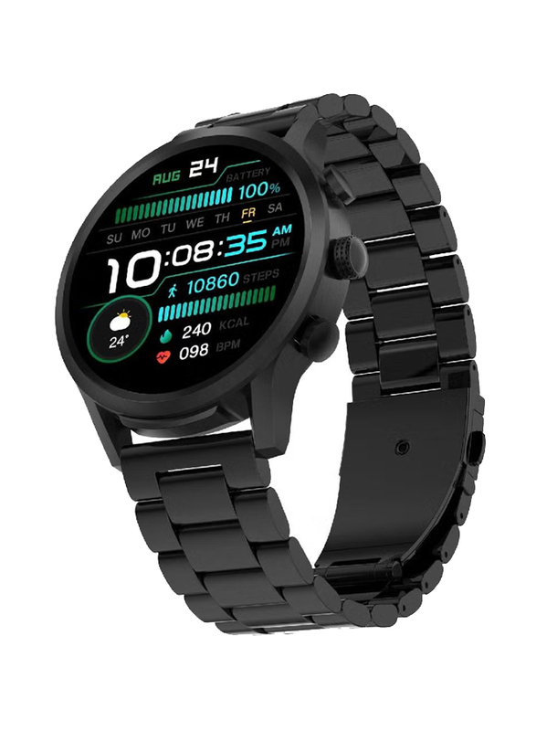 Haino Teko Germany 2023 Newly Launched Bluetooth Calling Full Screen Touch Heart Rate Monitoring Smart Watch, Black