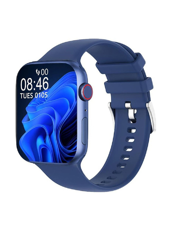 Smartwatch with Bluetooth Calling, Full Screen Touch & Heart Rate Monitoring, Blue