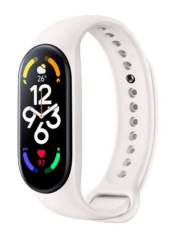 Replacement Soft Silicone Strap for Xiaomi Mi Band 7, White