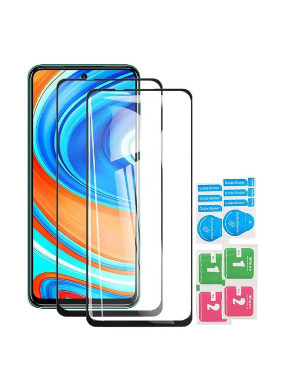 Xiaomi Redmi Note 9 Pro Tempered Glass Screen Protector, 2 Pieces, Clear