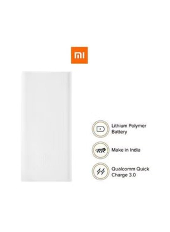 Xiaomi 20000mAh Mi Power Bank, White