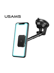 USAMS 360 Rotation Telescopic Magnetic Phone Car Mount Stand, US-ZJ055, Black