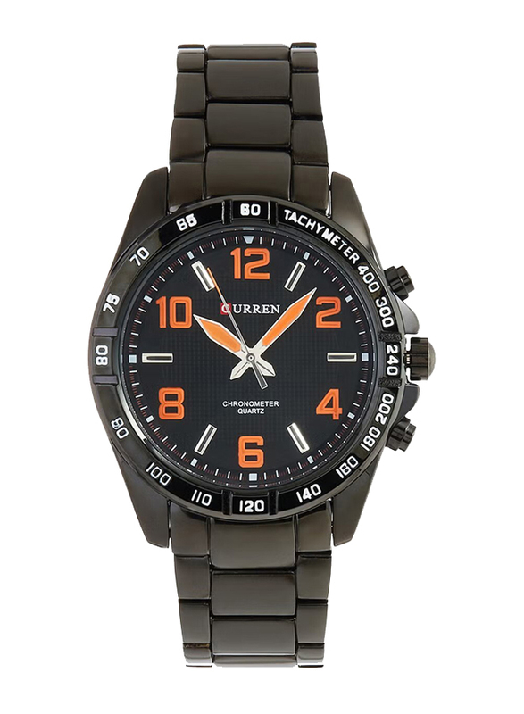 Curren Analog Watch for Men with Metal Band, 8107, Black