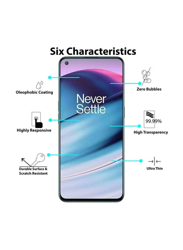 OnePlus Nord CE 5g Tempered Glass Screen Protector, Clear