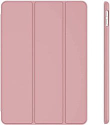 Apple iPad 7th/8th Gen Slim Translucent Frosted Back Protective Smart Case Cover, Pink