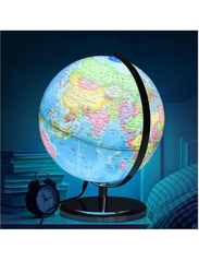 32cm World Globe Political Map with LED Light, Multicolour