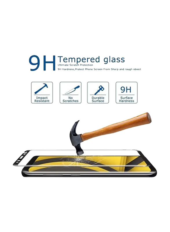 Samsung Galaxy S8 Tempered Glass Screen Protector, 2 Pieces, Clear/Black