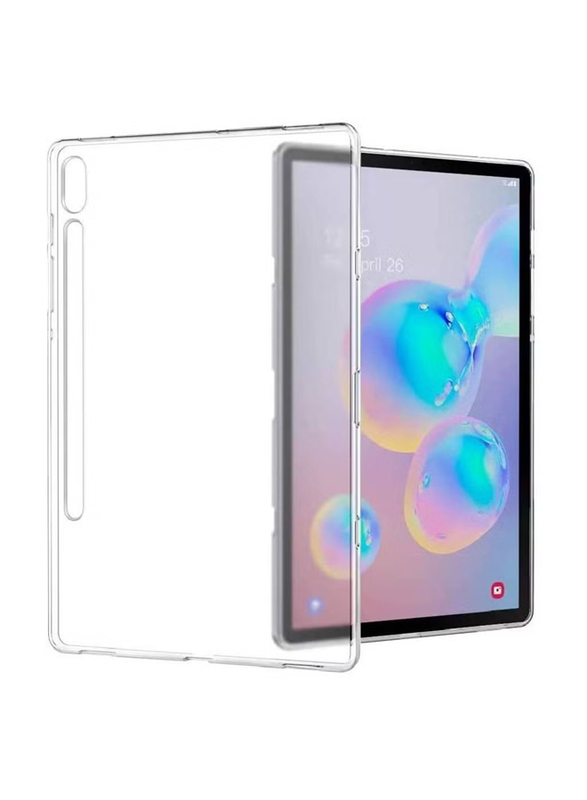 Samsung Galaxy Tab S7 Plus 2020 SM-T730/ T733/ T736/ T738/ T970/ T975/ T976/ T978 12.4 Inch Anti-Slip Soft Rubber TPU Silicone Tablet Phone Back Case Cover, Clear