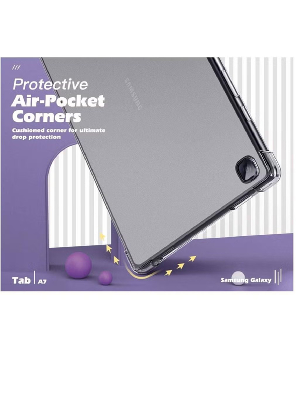 Samsung Galaxy Tab A7 10.4 inch (SM-T500/T505) Ultra Clear Soft Flexible Transparent Bumper Back Tablet Case Cover, Clear