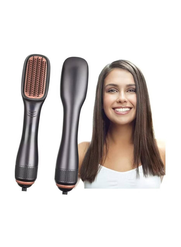 Arabest 3-In-1 Professional Negative Ion Ceramic Blow Hair Dryer Salon Styler Volumizer Brush for Straightening, Black/Pink