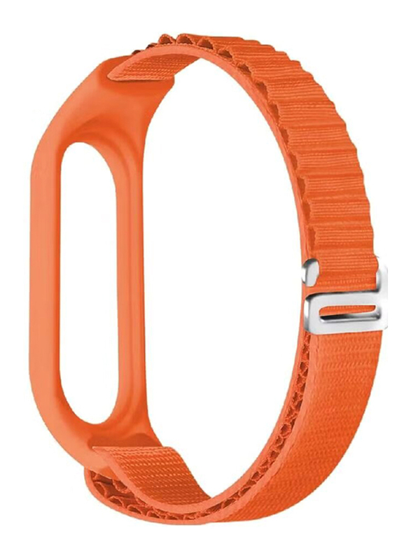 New Nylon Sport Loop Wristband Bracelet for Xiaomi Mi Band 7, Orange