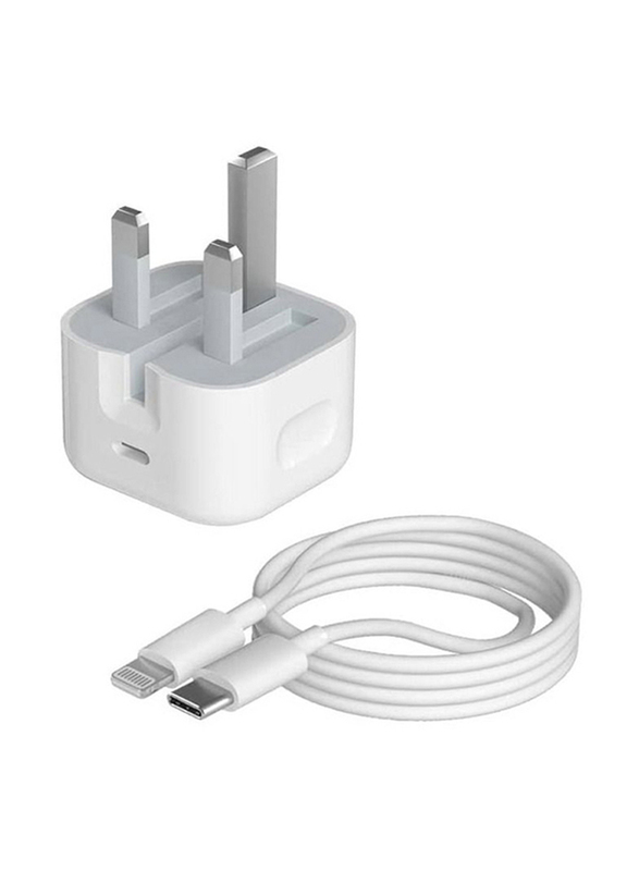 20W Power Adapter with USB-C Cable for Apple iPhone 12/12 Pro Max/12 mini Smartphones, White