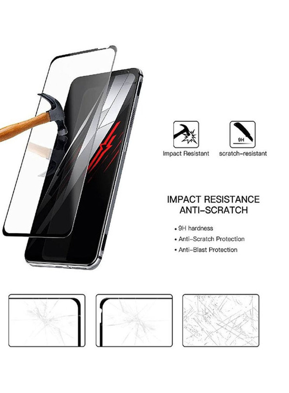 ZTE Nubia Red Magic 6s/6s Pro Full Coverage HD Anti-Scratch Bubble-Free Tempered Screen Protector, Clear