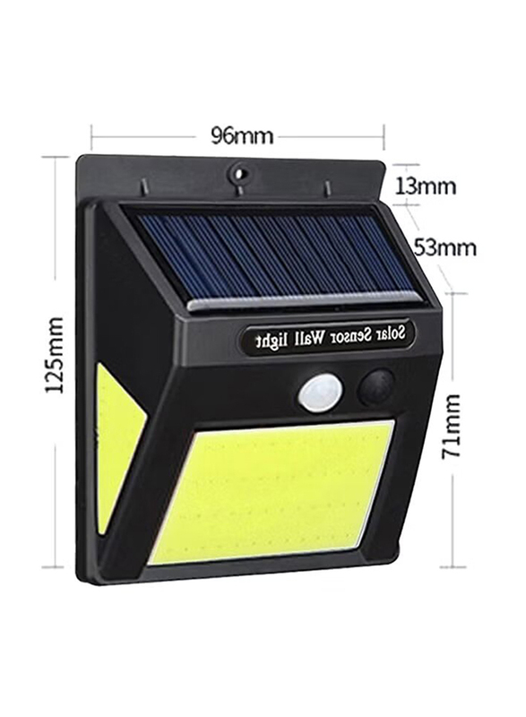 60 LED Cob Motion Sensor Solar Light, Black