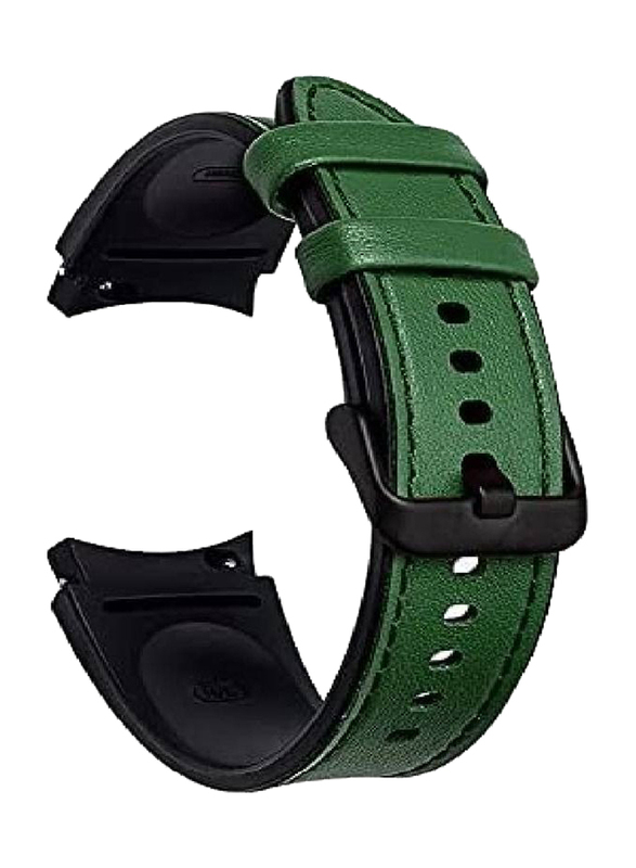 Leather Replacement Band for Samsung Galaxy Watch 4, Green