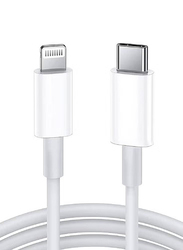 2-Meter Lightning Cable, USB Type-C Male to Lightning for Apple Devices, White