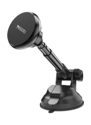 Yesido Magnetic Car Phone Mount With 6 Powerfull Magnets Adjustable Telescopic Arm, Black