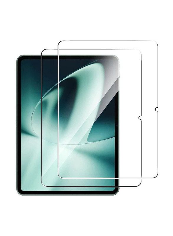 HYX OnePlus Pad 11.61-inch 9H Hardness Scratch Resistant 9H Clear Tempered Glass Screen Protector, 2 Pieces, Transparent