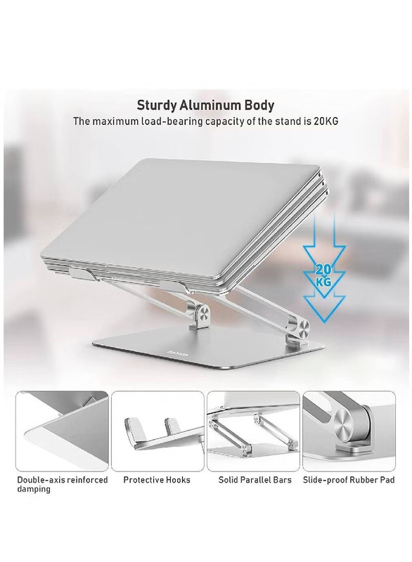 Nillkin Flexible Laptop Stand Design for MacBook, HP, Sony, Lenovo, Silver