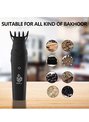 Portable Electric Mini USB Rechargeable Power Comb Bakhoor Burner, Black