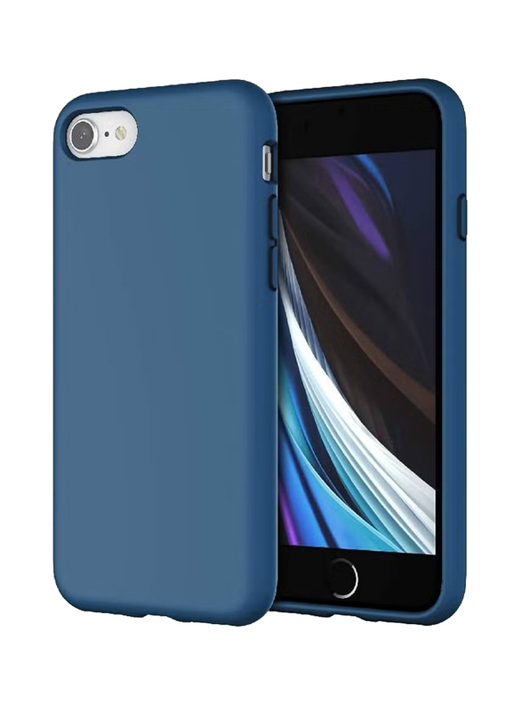 Apple iPhone SE 2020 Microfiber Lining Silicone Protective Mobile Phone Case Cover, Blue