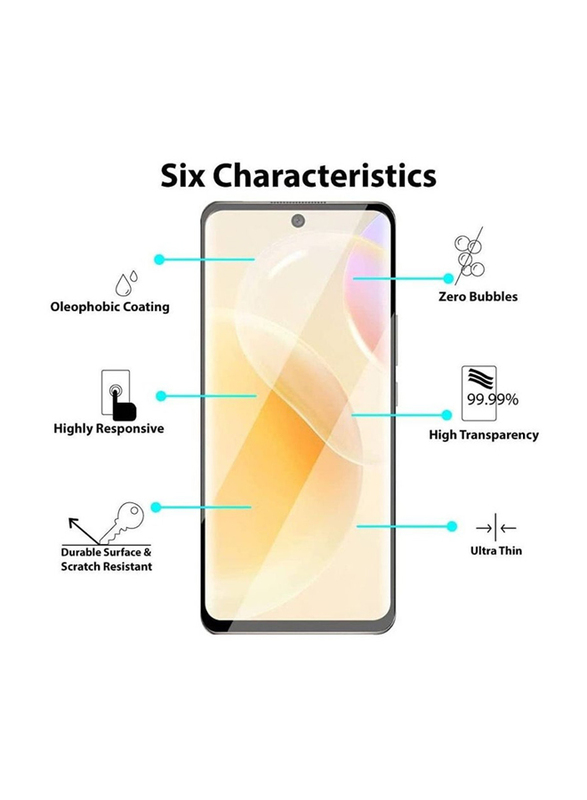 Huawei Nova 8 5G Full Glue 5D Glass Screen Protector, Clear/Black