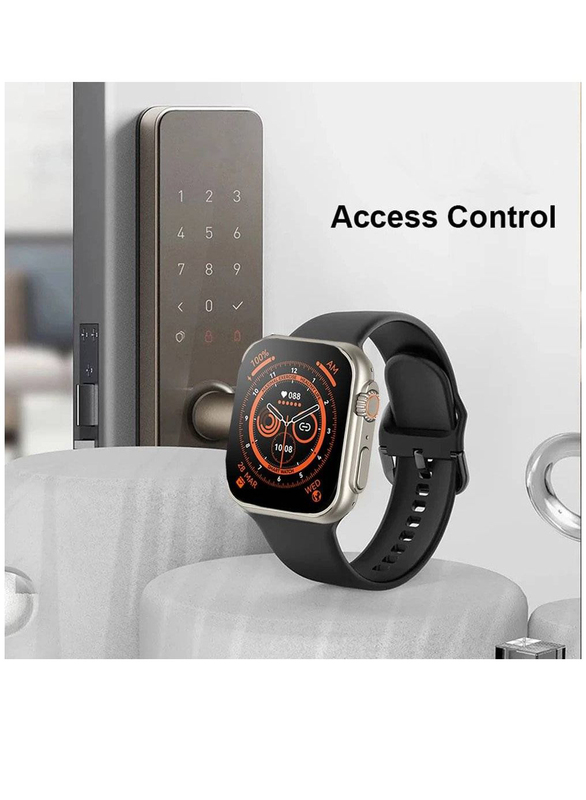 Series 8 49mm Bluetooth Call Wireless Charge Fitness Bracelet Smartwatch, Black