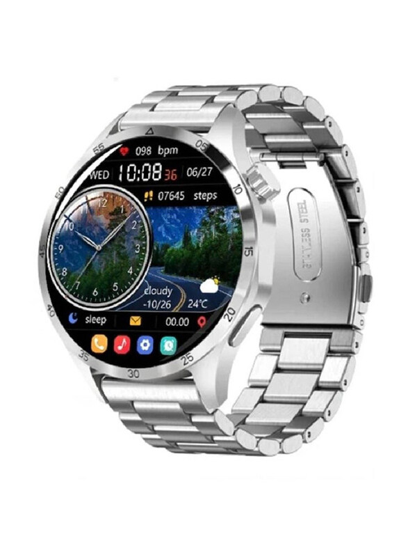 

Generic IP68 Waterproof Smartwatch with Bluetooth Calling, Fitness Tracker & Heart Rate Sleep Monitor for iPhone & Android, Silver