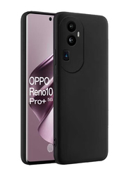 Zoomee Oppo Reno10 Pro+ 5G Protective Liquid Silicone Rubber Camera Protection Ultra Slim Mobile Phone Case Cover, Black